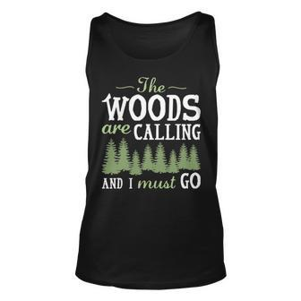 The Woods Calling And I Must Go Tank Top | Mazezy