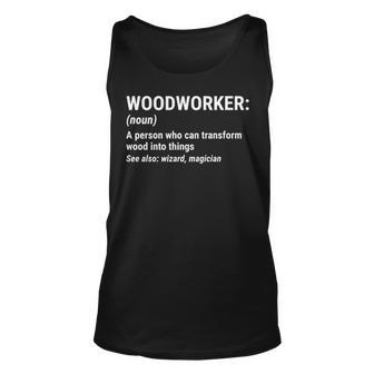 Woodworker Definition Woodworking Tank Top | Mazezy
