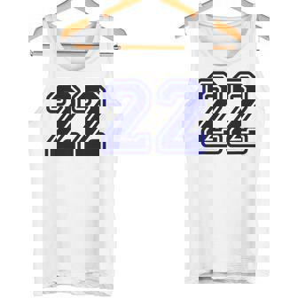 22 Número Azul 22 Camiseta sin mangas - Regaloses