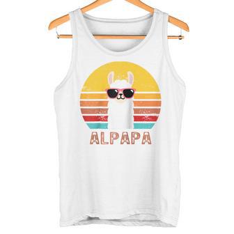 Alpapa Alpakaatertag Bester Papaater Fan Lamaatertag Raglan Tank Top - Geschenkecke