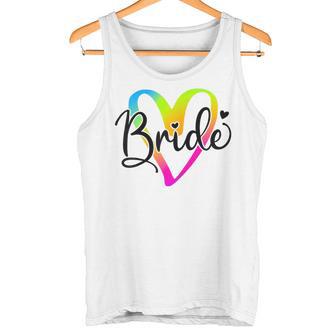 Damen Braut 2024 Junggesellinnenabschied Regenbogen Braut To Be Hochzeit Tank Top - Geschenkecke