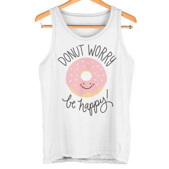 Doughnut Sorge Sei Glücklich Pink Smile Tank Top - Geschenkecke