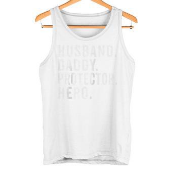 Ehemann Papa Beschützer Held Papaatertag Humor Raglan Tank Top - Geschenkecke