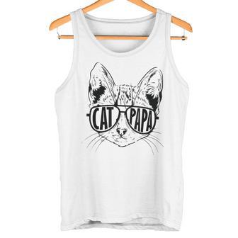 Gato Papá Día Del Padre Gato Fresco Con Gafas De Sol Camiseta sin mangas - Regaloses