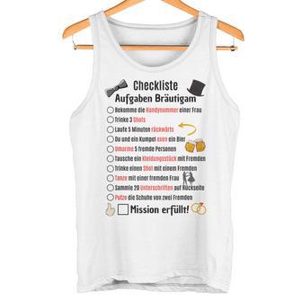 Groom Tasks Stag Jga Checklist Poltern S Tank Top - Geschenkecke