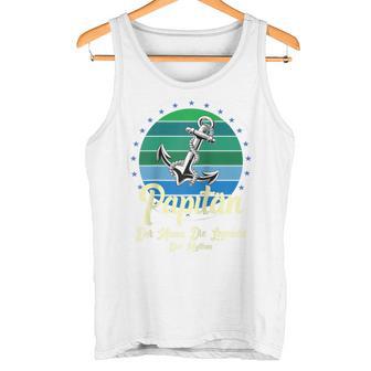 Herren Papitänatertag Bester Papa Anker Norden Kapitänater Papi Raglan Tank Top - Geschenkecke