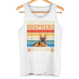 Hunde Papaatertag Geschenk Retro Deutscher Schäferhund Tank Top - Geschenkecke