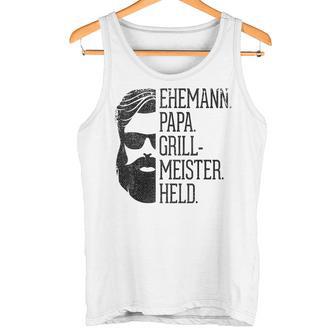 Husann Papa Grillmeister Held Griller Dad Grandpa Gray S Tank Top - Geschenkecke