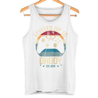 Ich Bin Auf Daddy Aufgestiegen 2024 Wurde Zum Papa Befördert Bald Papa Zu Werden Raglan Tank Top - Geschenkecke