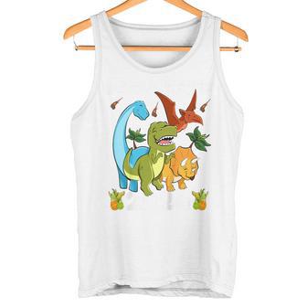 Kinder Schulkind 2024 Dinosaurier Schulanfang Dino Einschulung Tank Top - Geschenkecke