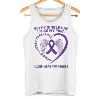 Lila Schleife Flügel Alzheimers Awareness In Memory Of Papa Tank Top - Geschenkecke