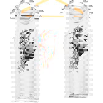 Mujeres Auricular Arte Colorido Abstracto Gráfico Camiseta sin mangas - Regaloses