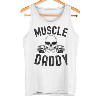 Muscle Daddy Gewichtheber Skelett Langhantel Papa Workout Kapuzenjacke Tank Top - Geschenkecke