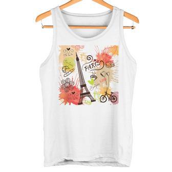 Paris Eiffel Tower France France French Souvenir Tank Top - Geschenkecke