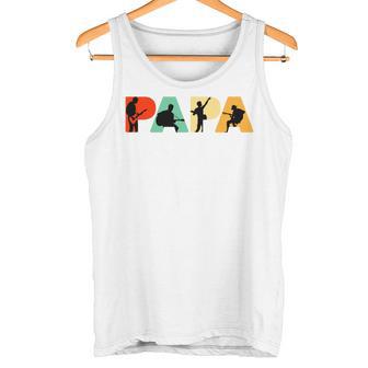 Retro Gitarre Papa Lustiger Papa Gitarrenspieler Tank Top - Geschenkecke