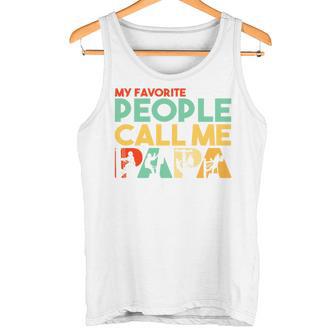 Retro Papa Line Worker Papa Witzigatertag Tank Top - Geschenkecke