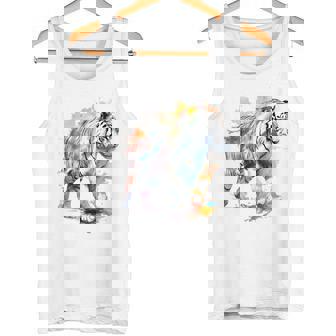 Tigre Colorido Arte Zoo Animal Tigre Camiseta sin mangas - Regaloses