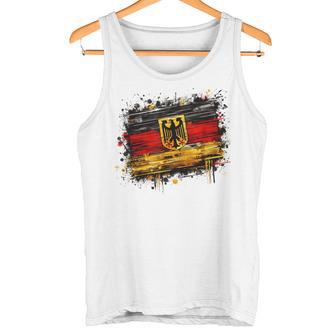 Vintage Deutsch Banner Fan Deutschland Flagge Retro Kunst Tank Top - Geschenkecke