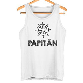 Weltbester Papiatertag Steuerrad Papa Segeln Mittelmeer Tank Top - Geschenkecke