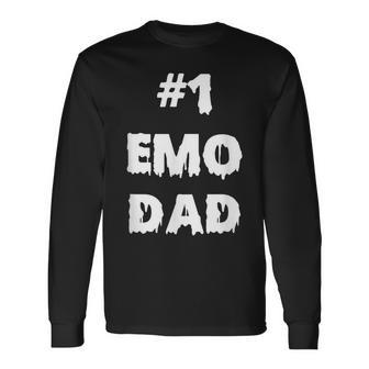 1 Emo Dad Apparel For Fathers Dads Men Long Sleeve T-Shirt - Monsterry