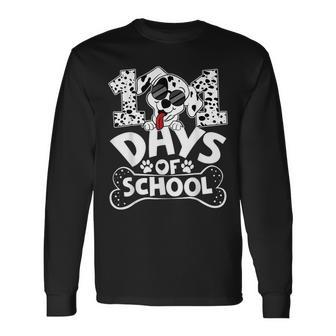 100 Days Of School Dalmatian Dog Boy Kid 100Th Day Of School Long Sleeve T-Shirt - Seseable
