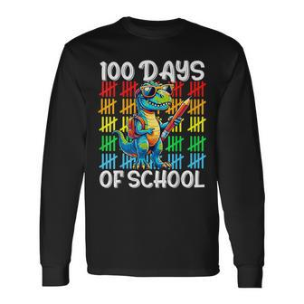 100 Days Of School Happy 100Th Days Of School Long Sleeve T-Shirt - Seseable