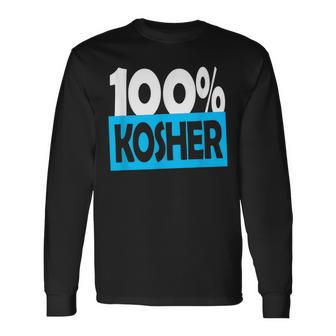 100 Kosher Passover Jewish Holiday T Long Sleeve T-Shirt - Monsterry AU