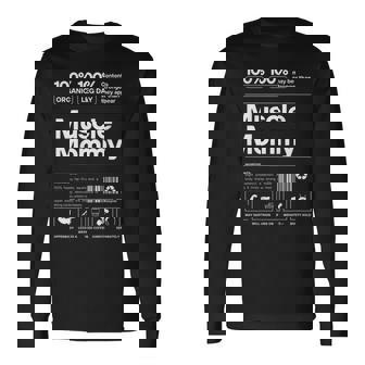 100 Muscle Mommy Bodybuilding Gym Fit On Back Long Sleeve T-Shirt - Seseable