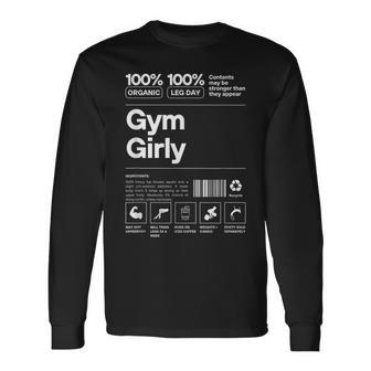 100 Organic Gym Girly Muscle Mommy Pump Cover Statement Long Sleeve T-Shirt - Seseable