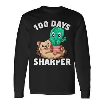 100 Tage Schärfer Kaktus 100 Tage Schärfer 100 Schultag Langarmshirts - Seseable