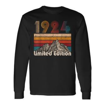 100 Years Old Vintage 1924 Limited Edition 100Th Birthday Long Sleeve T-Shirt - Monsterry