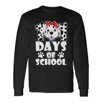 101 Days Of School Dalmatian Dog 100 Days Smarter Teachers Long Sleeve T-Shirt - Monsterry CA