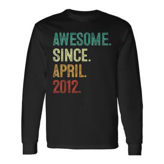12 Year Old Awesome Since April 2012 12Th Birthday Long Sleeve T-Shirt | Mazezy