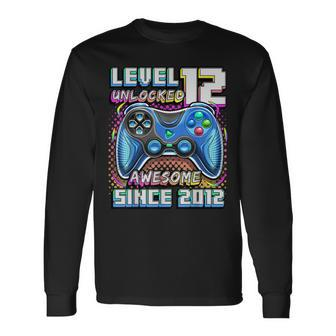 12Th Birthday Gamer 12 Year Old Bday Boy Twelve Son Long Sleeve T-Shirt - Seseable
