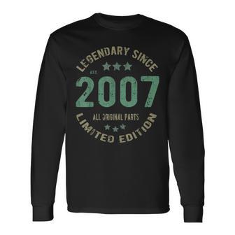 16 Years Old Bday Legend Since 2007 Vintage 16Th Birthday Long Sleeve T-Shirt - Monsterry AU