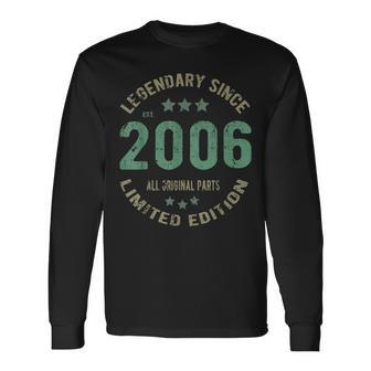 18 Year Old Bday Legend Since 2006 Vintage 18Th Birthday Long Sleeve T-Shirt - Monsterry DE
