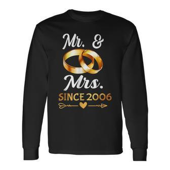 18Th Wedding Anniversary Couple Mr & Mrs Since 2006 Long Sleeve T-Shirt | Mazezy