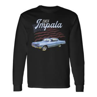 1964 64 Impala Lowrider Ss Classic Vintage Muscle Car 67 66 Long Sleeve T-Shirt - Monsterry UK