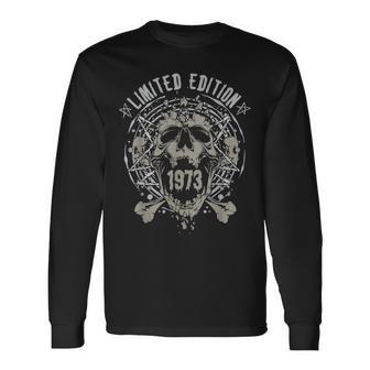 1973 Limited Edition Retro Vintage Skull Milestone Birthday Long Sleeve T-Shirt - Monsterry AU