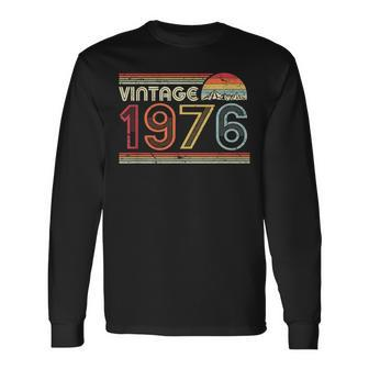 1976 Vintage T Birthday Retro Style Long Sleeve T-Shirt - Monsterry CA