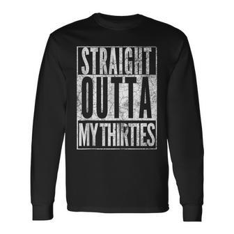 1984 Straight Outta My Thirties 40Th Birthday 40 Years Long Sleeve T-Shirt - Monsterry UK