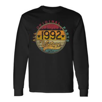 1992 30Th Birthday 30 Years Old Vintage Retro Original Long Sleeve T-Shirt - Monsterry DE