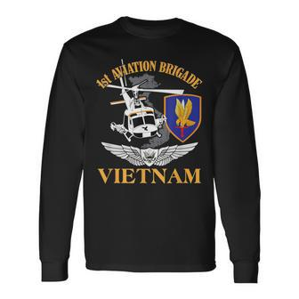 1St Aviation Brigade Vietnam Long Sleeve T-Shirt - Monsterry AU
