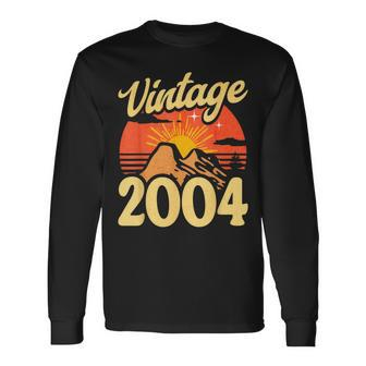 20 Years Old Retro Sunset Vintage 2004 20Th Birthday Long Sleeve T-Shirt - Monsterry AU