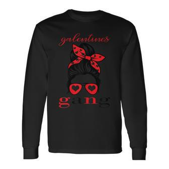 2023 Galentines GangValentine's Day Sunglasses Girl Long Sleeve T-Shirt | Mazezy