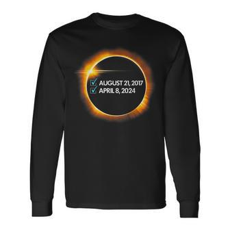 2024 2017 Total Solar Eclipse Twice In A Lifetime Long Sleeve T-Shirt - Monsterry AU