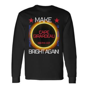 2024 April 8Th Solar Eclipse In Cape Girardeau Missouri Long Sleeve T-Shirt | Mazezy