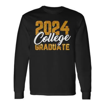 2024 College Graduate Graduation Senior Grad Women Long Sleeve T-Shirt - Monsterry AU