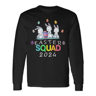 2024 Easter Squad Family Matching Bunny Egg Hunt Group Long Sleeve T-Shirt - Monsterry