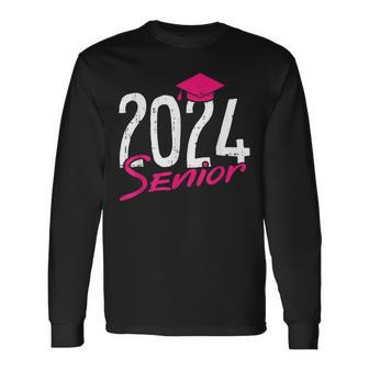 2024 Senior Graduation High School College Graduate Grad Long Sleeve T-Shirt - Monsterry AU
